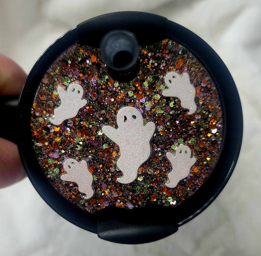 Glitter Ghost Lid Cover