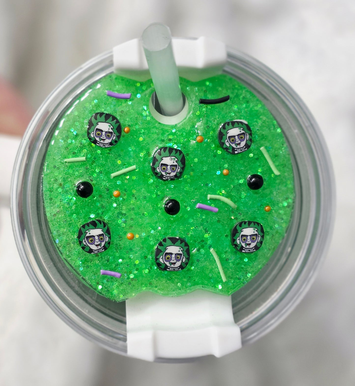 Neon Beetle Ghost Lid Topper