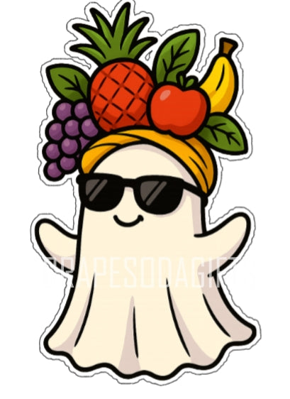 Ghost Fruit Hat Sticker