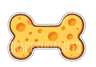 Cheesy Dog Bone Sticker