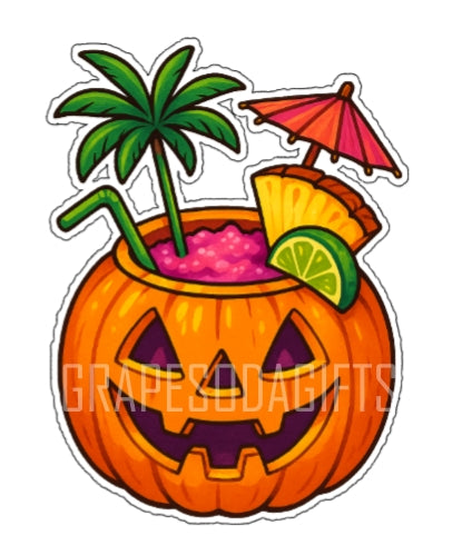 Pumpkin Cocktail Sticker 2
