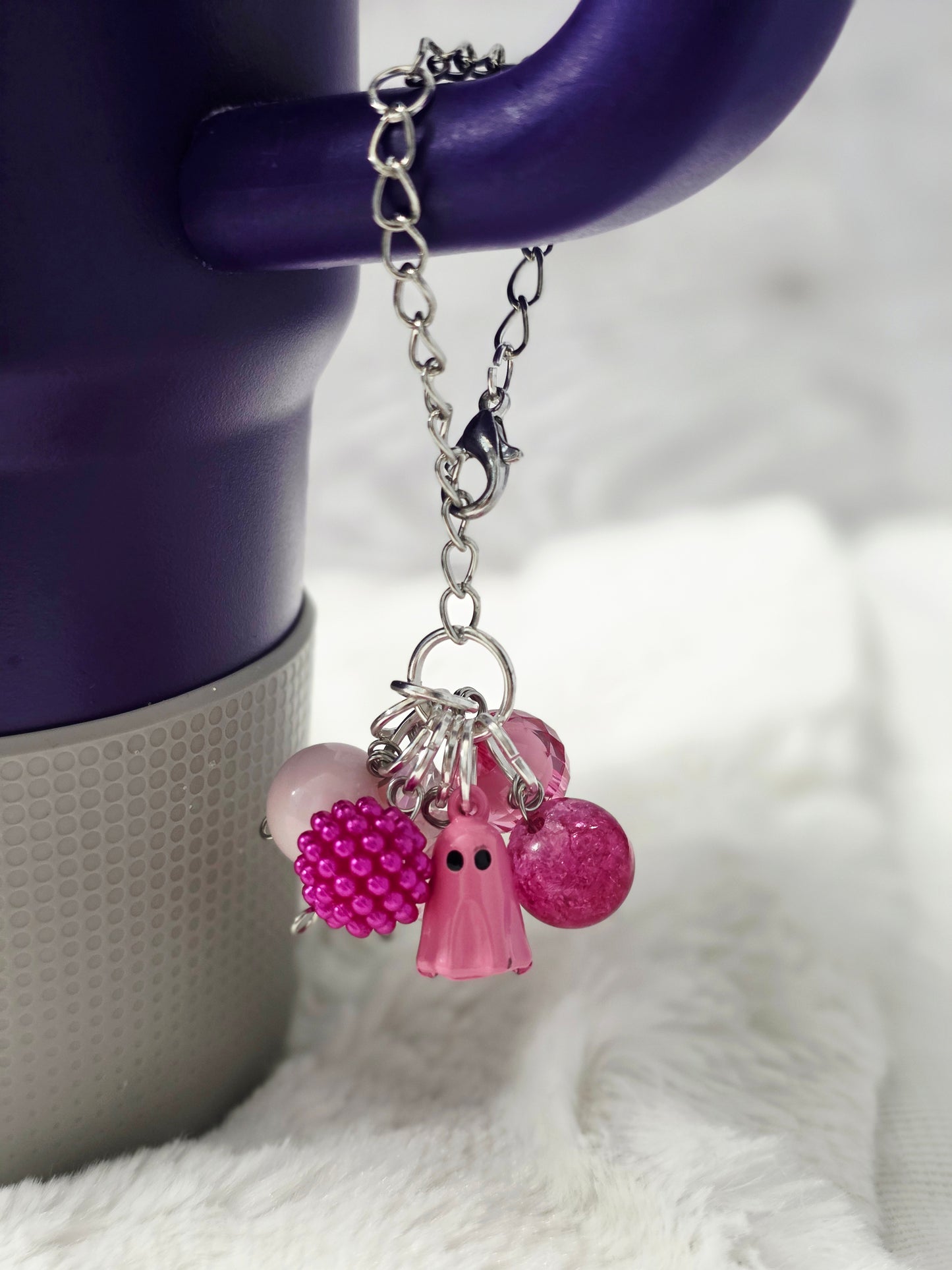Beaded Boo Tumbler Dangle
