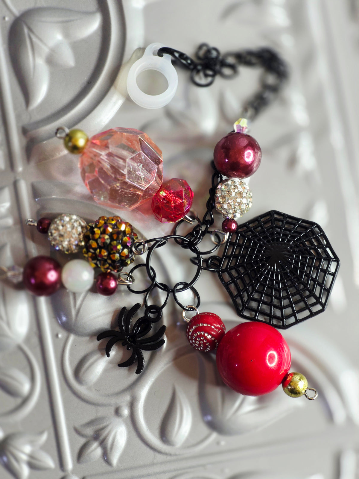 Bordeaux Spider Tumbler Dangle