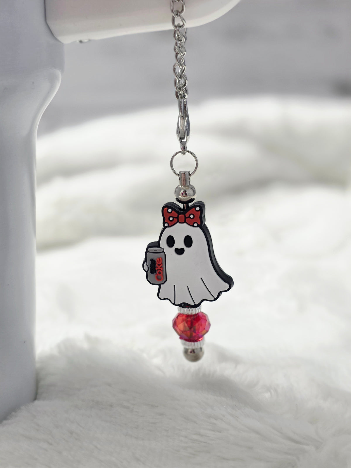 Diet Coke Ghost Tumbler Charm