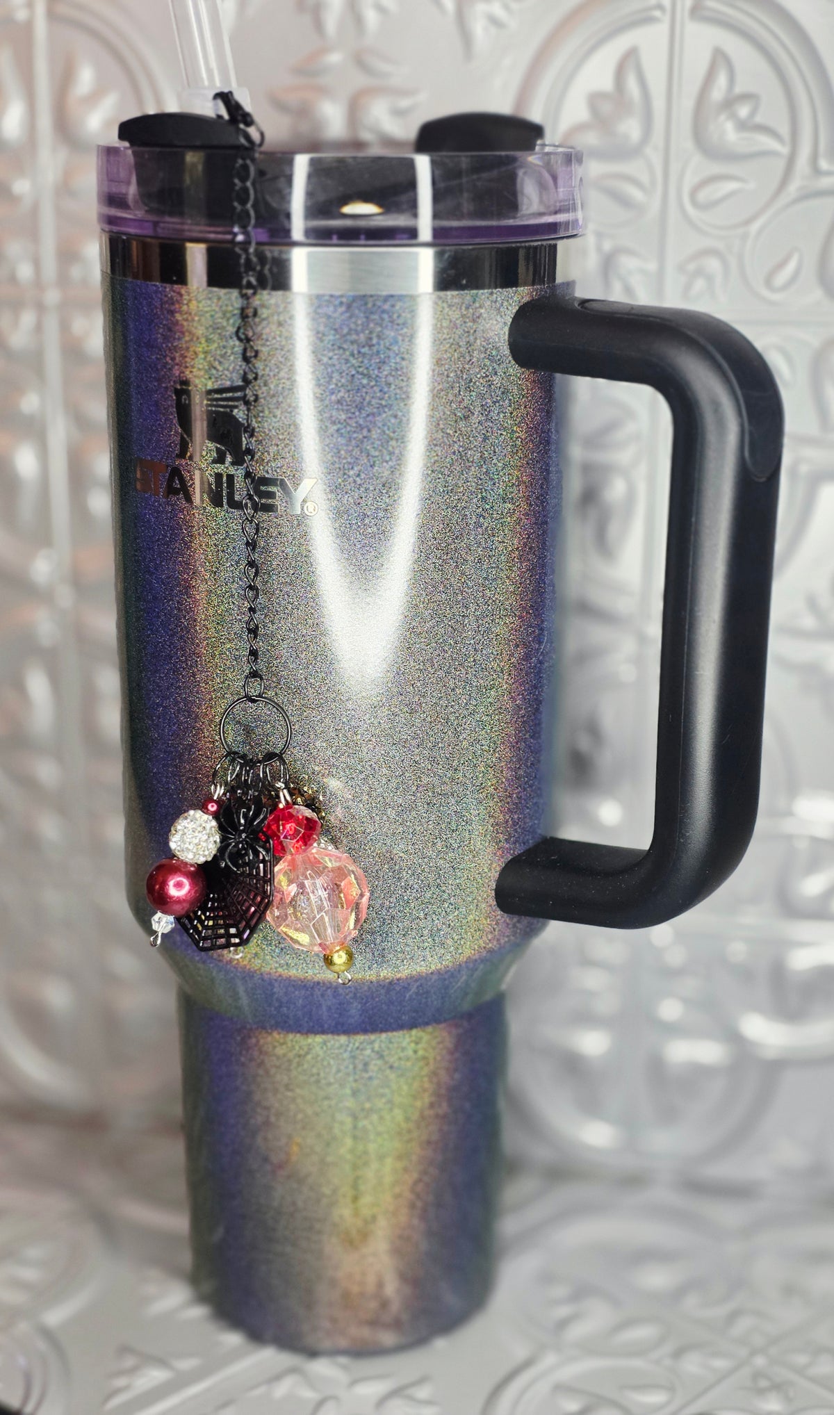 Bordeaux Spider Tumbler Dangle