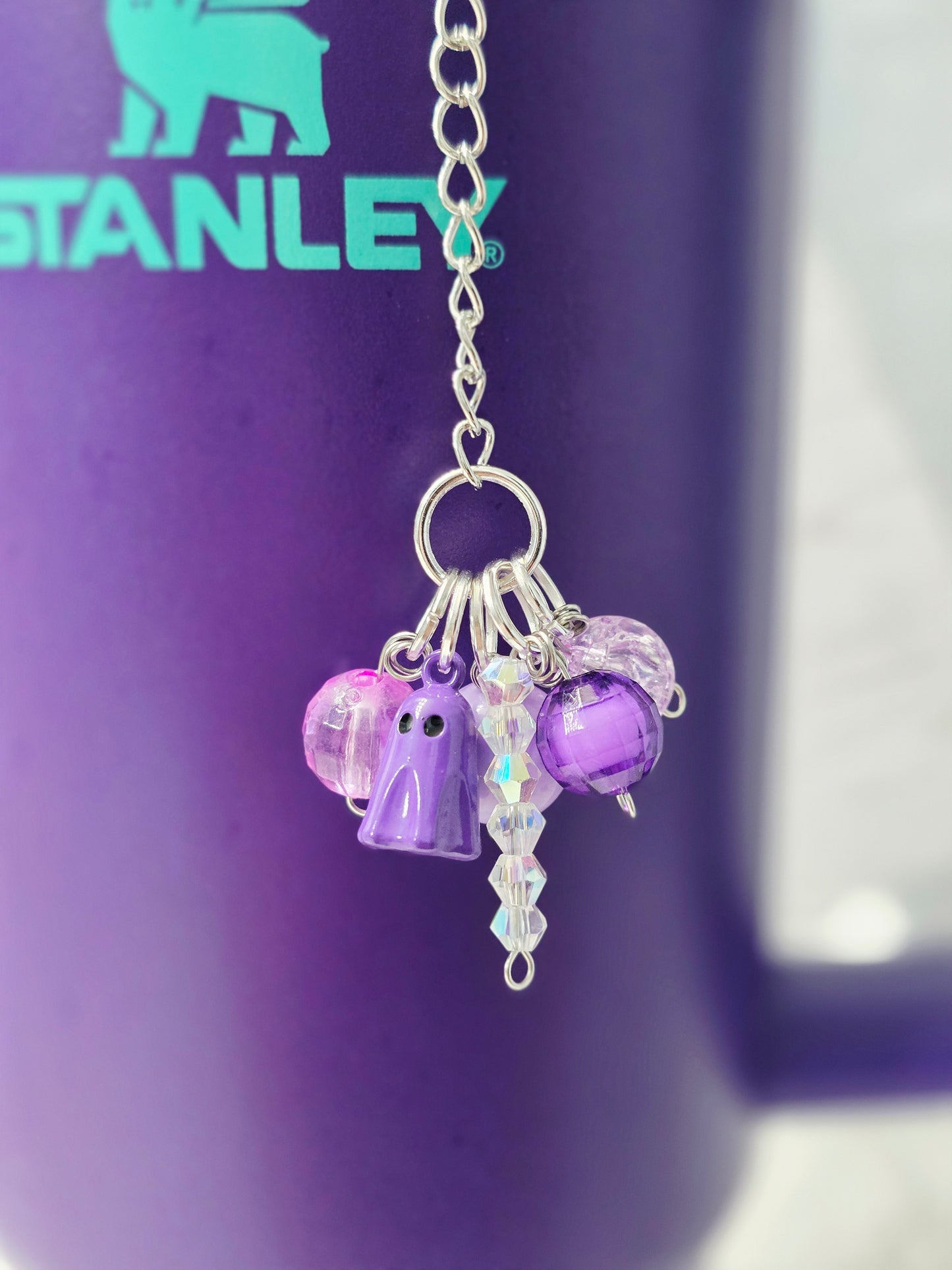 Beaded Boo Tumbler Dangle