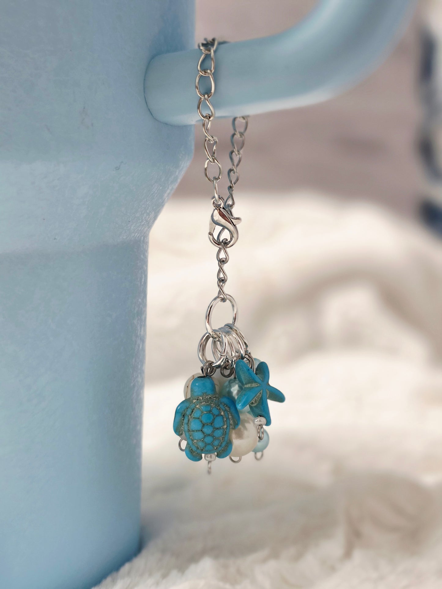 Beach Beaded Tumbler Dangle