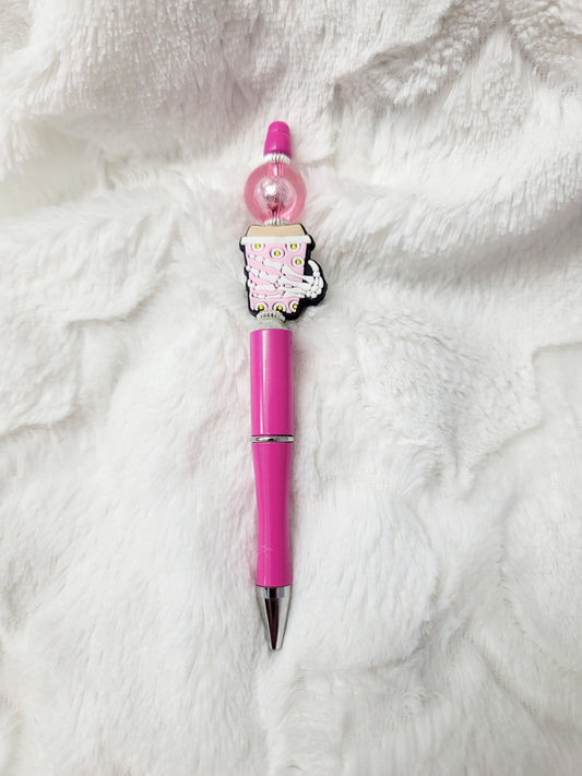 Pink Skull Coffee Ballpoint Pen