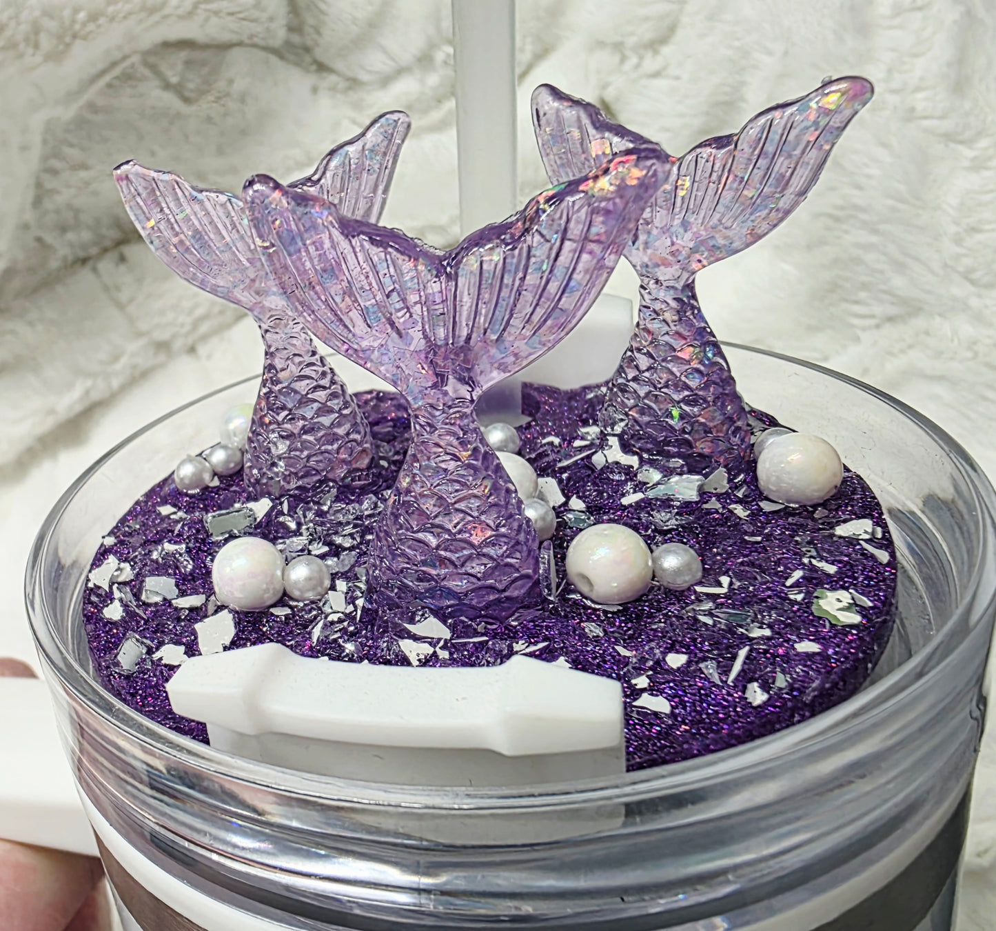 Purple Mermaid Lid Topper