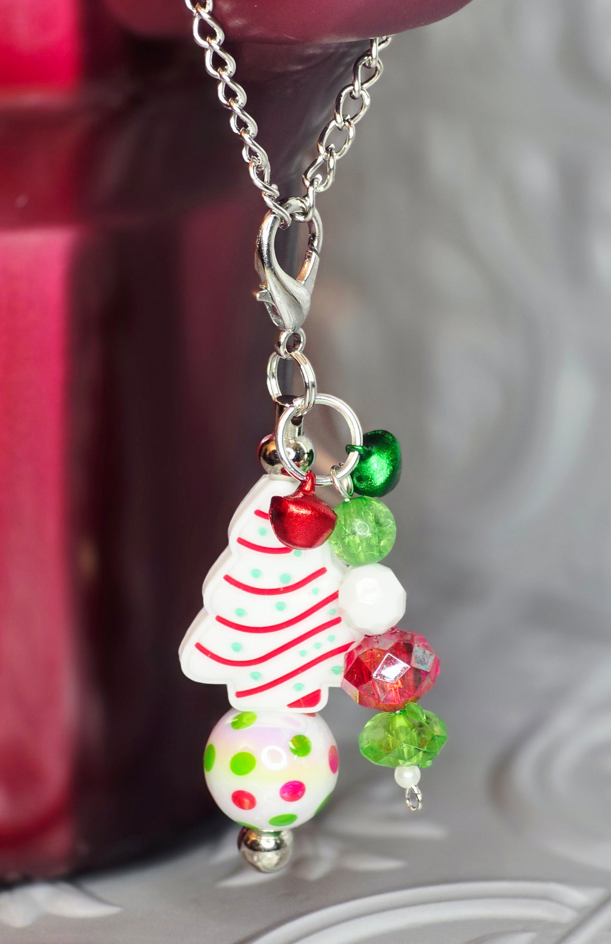 Christmas Tree Cake Tumbler Charm