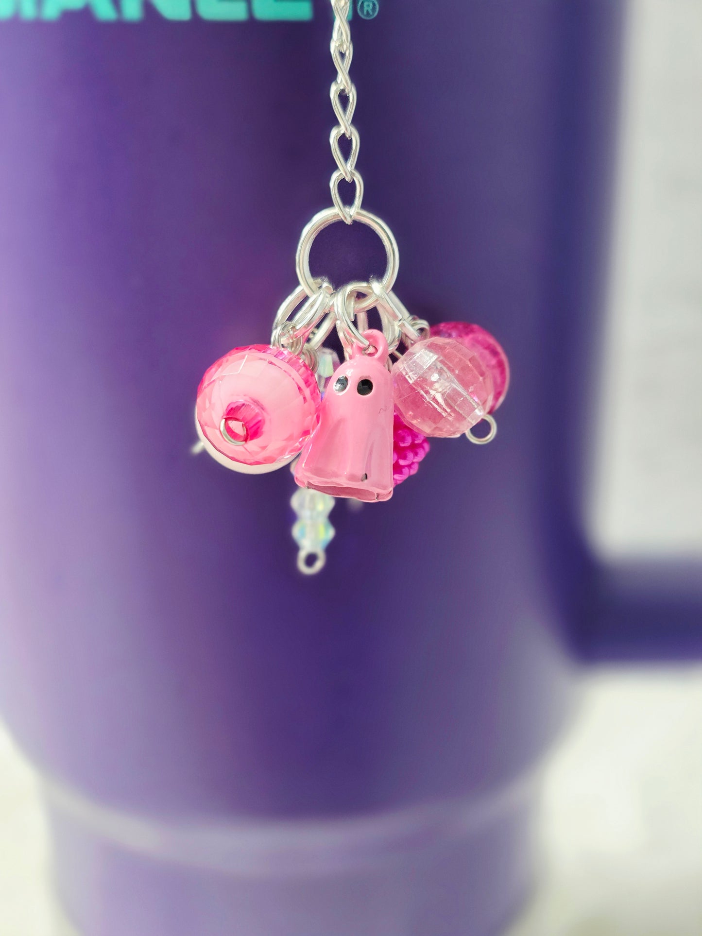 Beaded Boo Tumbler Dangle