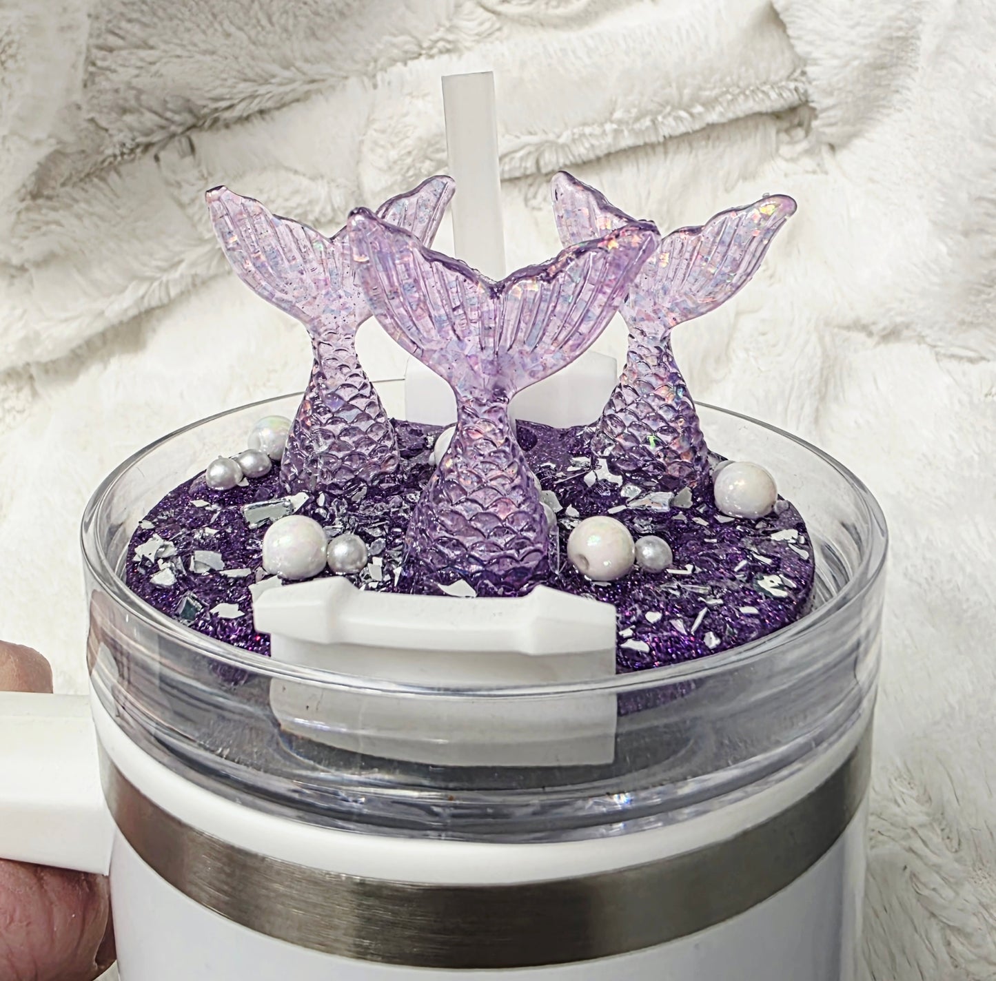 Purple Mermaid Lid Topper