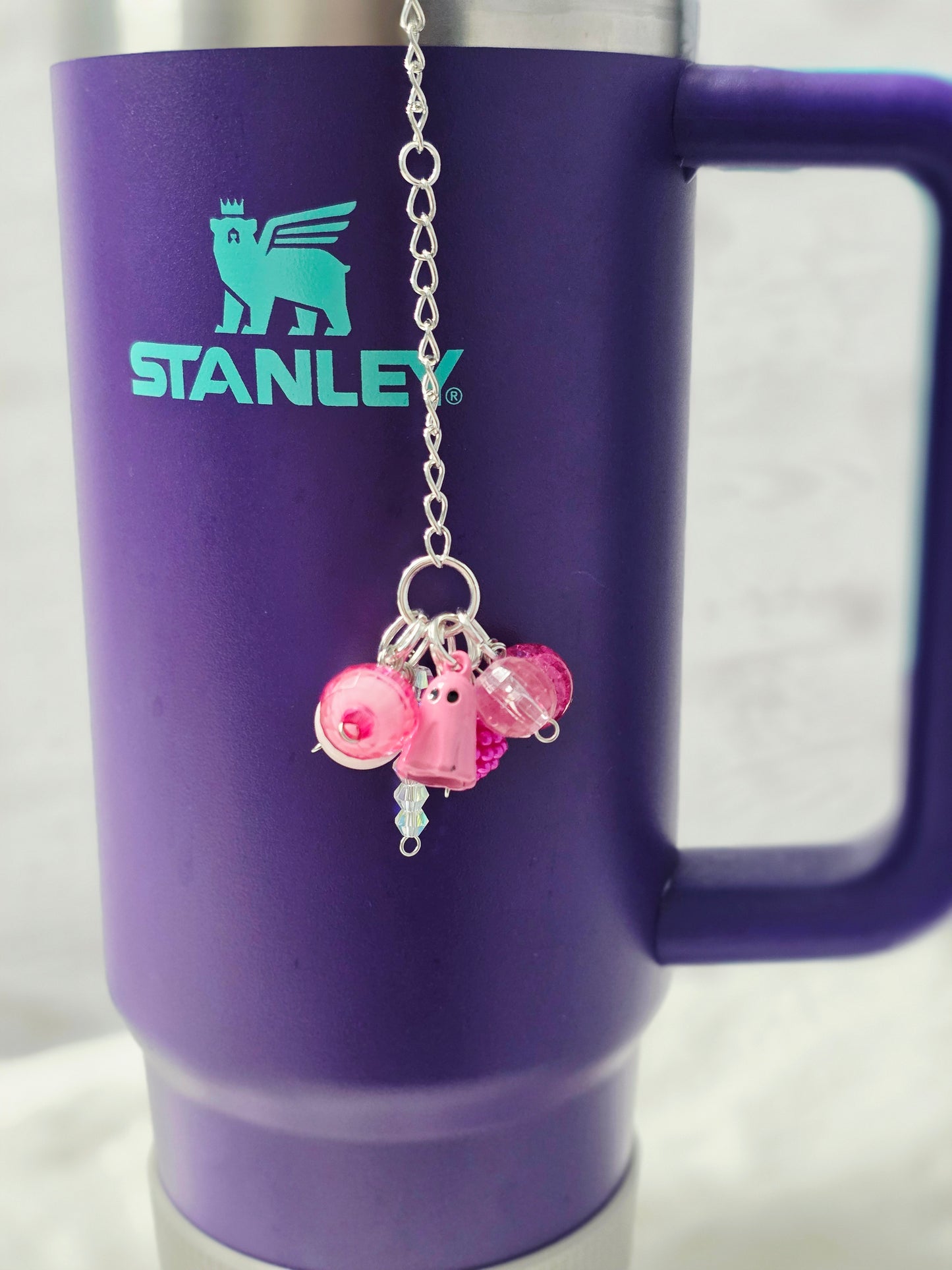 Beaded Boo Tumbler Dangle