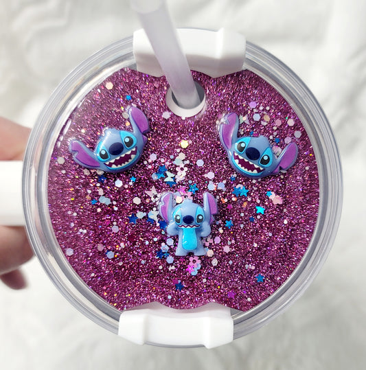 Blue Alien Lid Cover