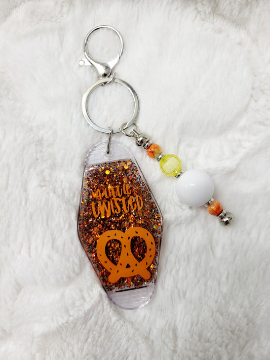 A Little Twisted Beaded Hotel Keychain